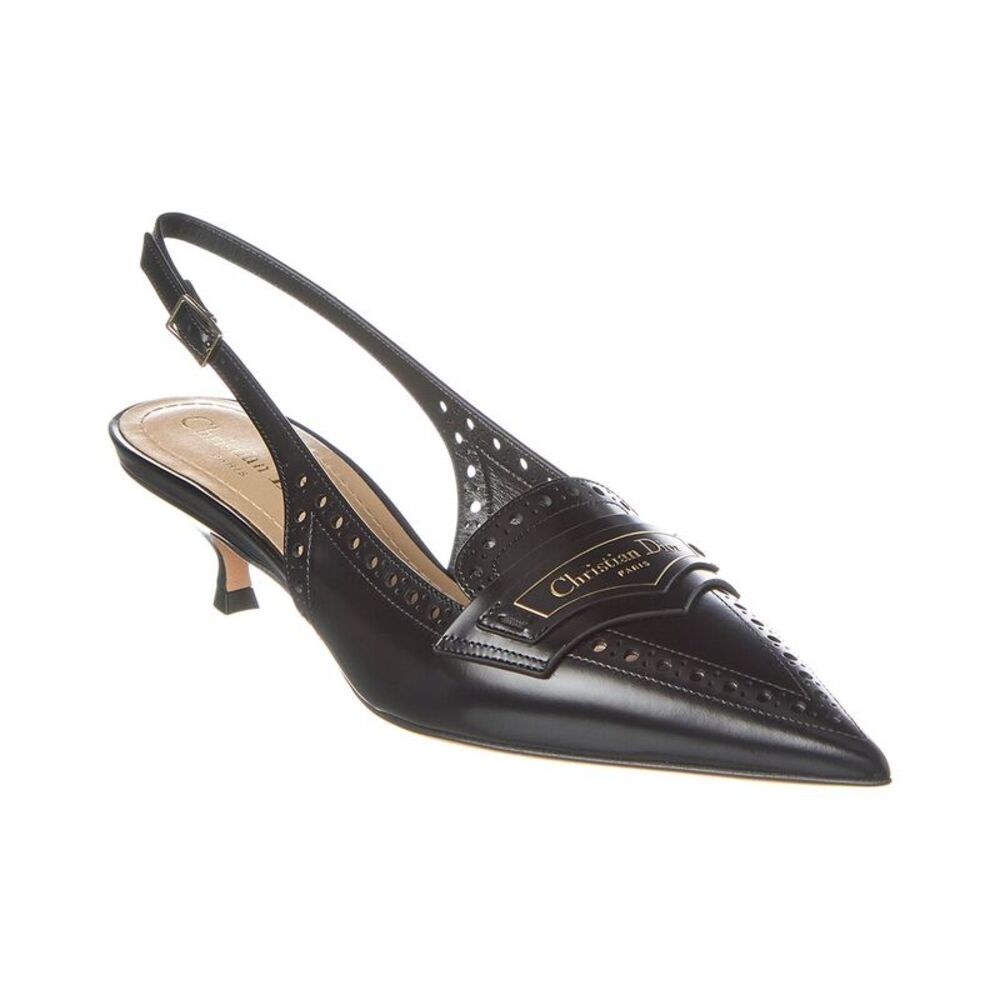 Dior Boy Leather Slingback Pump, Black